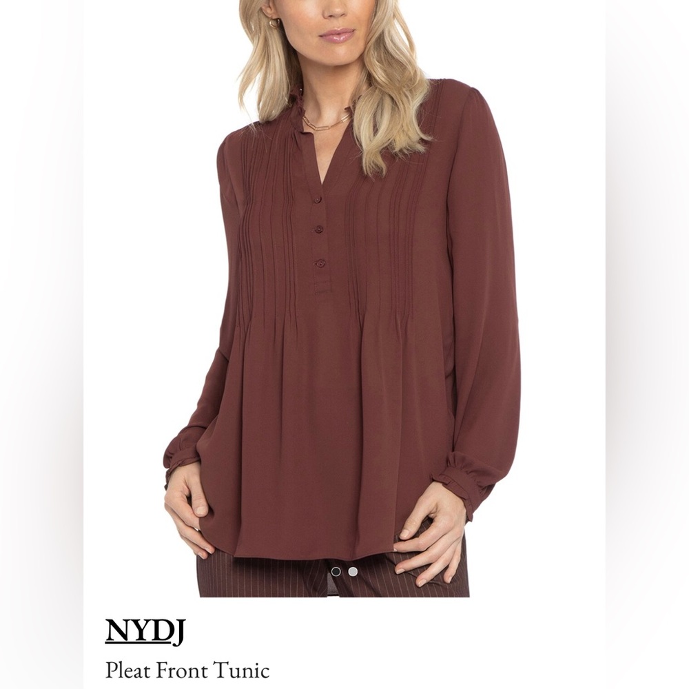 NYDJ pleat front tunic top